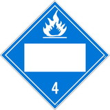 NMC DL64B 4 Flammable Solids Blank Dot Placard Sign