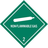 NMC DL6LBL Non-Flammable Gas 2 Dot Placard Label