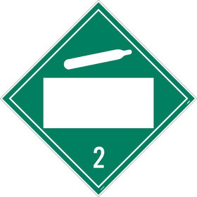 NMC DL6B 2 Gases, Poison, Flammable & Non-Flammable Blank Placard Sign