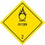 NMC 4" X 4" Vinyl Safety Identification Sign, Oxygen, Price/25/ package