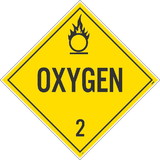 NMC DL7 Oxygen 2 Dot Placard Sign