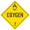 NMC 10.75 X 10.75 Safety Identification Placard, Oxygen, Price/each