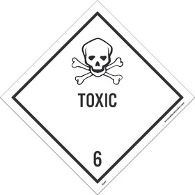 NMC DL87LBL Toxic 6 Dot Placard Label