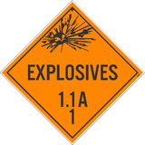 NMC DL88 Explosive 1.1A 1 Dot Placard Sign