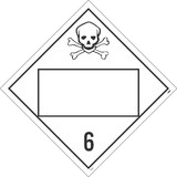 NMC DL8B 6 Poisonous And Infectious Substances Blank Dot Placard Sign