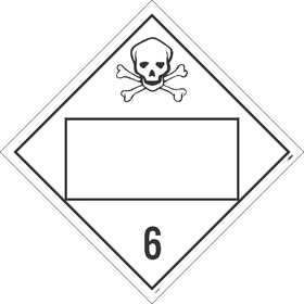 NMC DL8B 6 Poisonous And Infectious Substances Blank Dot Placard Sign