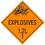 NMC 10.75 X 10.75 Safety Identification Placard, Explosives 1.2L 1, Price/each
