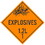 NMC 10.75 X 10.75 Safety Identification Placard, Explosives 1.2L 1, Price/each