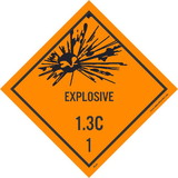 NMC DL93LBL Explosives 1.3L 1 Dot Placard Label