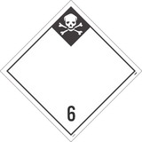 NMC DL98B 6 Poisonous And Infectious Substances Blank Dot Placard Sign