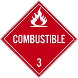 NMC DL9 Combustible 3 Dot Placard Sign