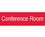 ENGRAVED- CONFERENCE ROOM- 3X10- RED- 2PLY PLASTIC