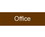 ENGRAVED- OFFICE- 3X10 BROWN- 2 PLY PLASTIC