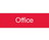ENGRAVED-OFFICE-3X10- RED-2PLY PLASTIC