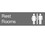 ENGRAVED-REST ROOMS-GRAPHIC-3X10- GREY-2PLY PLASTIC