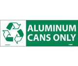 NMC ENV20LBL Aluminum Cans Only Label, Adhesive Backed Vinyl, 7.5