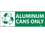 NMC ENV20LBL Aluminum Cans Only Label, Adhesive Backed Vinyl, 7.5" x 2.5", Price/5/ package