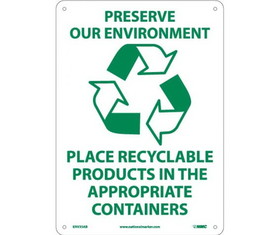 NMC ENV35 Preserve Our Environment Sign