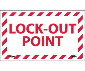 NMC EPA4LBL Lock-Out Point Label