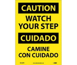 NMC ESC203 Caution Watch Your Step Sign - Bilingual