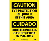 NMC ESC26 Caution Eye Protection Required Sign - Bilingual
