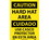 NMC 10" X 14" Vinyl Safety Identification Sign, Hard Hat Area Bilingual, Price/each