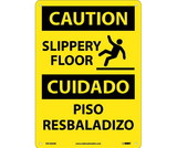 NMC ESC366 Caution Slippery Floor Sign - Bilingual