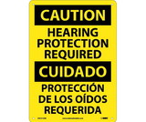 NMC ESC513 Caution Hearing Protection Required Sign - Bilingual