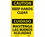 NMC ESC536LBL Caution Keep Hands Clear Bilingual Label, Adhesive Backed Vinyl, 5" x 3", Price/5/ package