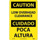 NMC ESC709 Caution Low Overhead Clearance Sign - Bilingual