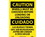 NMC 10" X 14" Vinyl Safety Identification Sign, Cuidado Las Tuedas Tienen Etc Caution Wh, Price/each