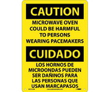 NMC ESC721 Caution Microwave Oven Harmful Sign - Bilingual