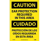 NMC ESC73 Caution Ear Protection Required Sign - Bilingual