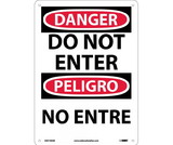 NMC ESD104 Danger Do Not Enter Sign - Bilingual