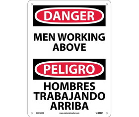 NMC ESD125 Danger Men Working Above Sign - Bilingual