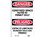 NMC ESD162LBL Confined Space Enter By Permit Only Bilingual Label, Adhesive Backed Vinyl, 5" x 3", Price/5/ package