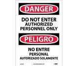 NMC ESD200 Danger Do Not Enter Sign - Bilingual