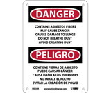 NMC ESD24 Contains Asbestos Fibers May Cause Cancer Avoid Creating Dust Sign - Bilingual