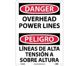 NMC ESD468 Danger Overhead Power Lines Sign - Bilingual