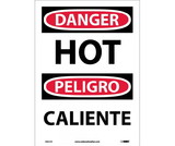 NMC ESD51 Danger Hot Sign - Bilingual