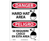 NMC ESD651 Hard Hat Area Sign - Bilingual