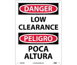 NMC ESD655 Danger Low Clearance Sign - Bilingual
