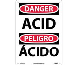 NMC ESD657 Danger Acid Sign - Bilingual
