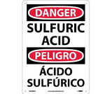NMC ESD668 Danger Sulfuric Acid Sign - Bilingual