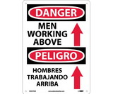 NMC ESD674 Danger Men Working Above Sign - Bilingual