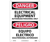 NMC ESD676 Danger Authorized Personnel Only Sign - Bilingual