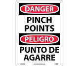 NMC ESD686 Danger Pinch Points Sign - Bilingual