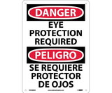 NMC ESD688 Danger Eye Protection Required Sign - Bilingual