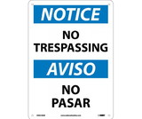 NMC ESN218 Notice No Trespassing Sign - Bilingual