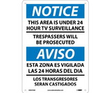NMC ESN375 Notice Under Surveillance Sign - Bilingual
